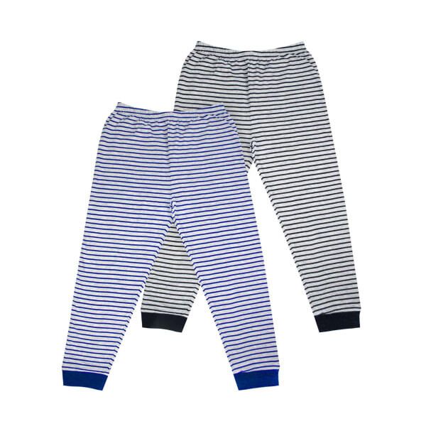 Boys Cotton Striped Pyjama Bottoms (Pack of 2) (7-8 Years)