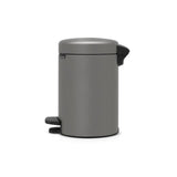 Brabantia 3 Litre Mineral Concrete Grey Pedal Bin