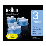 Braun Clean and Renew, Refill Replacement Cartridges for Electric Shaver - 3 Pack