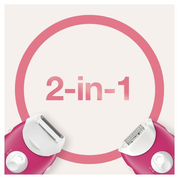 Braun Silk-Epil 3 3-410 Raspberry Corded Epilator