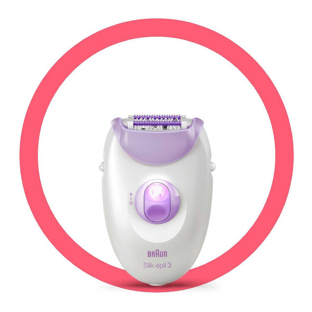 Braun Silk-&amp;eacute;pil 3, Epliator for Long Lasting Hair Removal - White/Purple 3-170