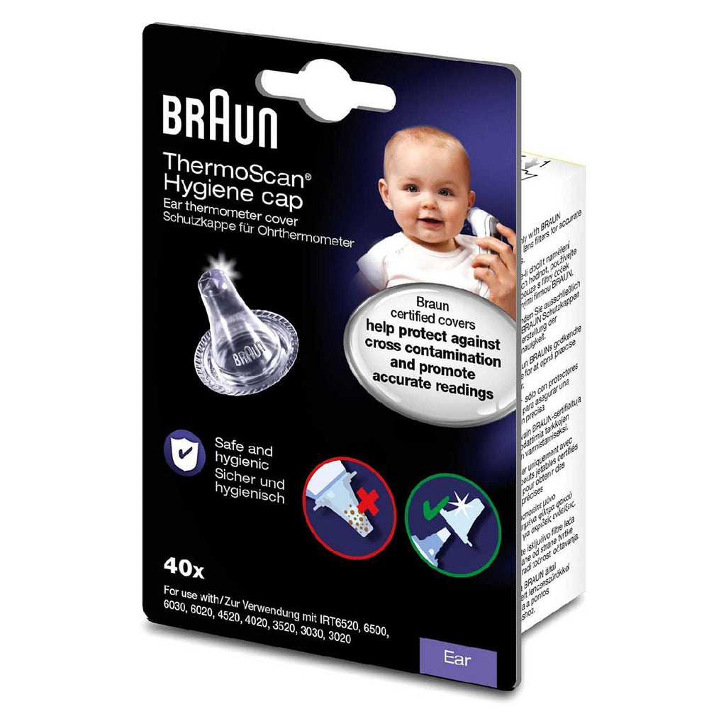 Braun ThermoScan Hygiene Caps for Ear Thermometers – Pack of 40, LF40