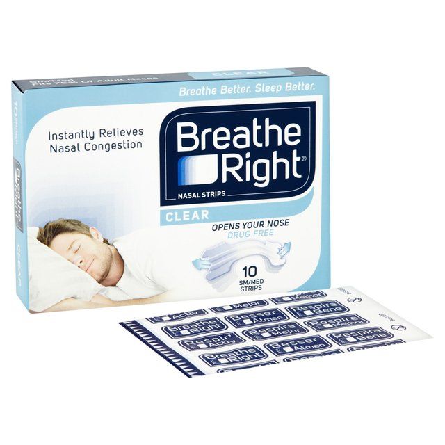 Breathe Right Clear Nasal Strips   10 per pack