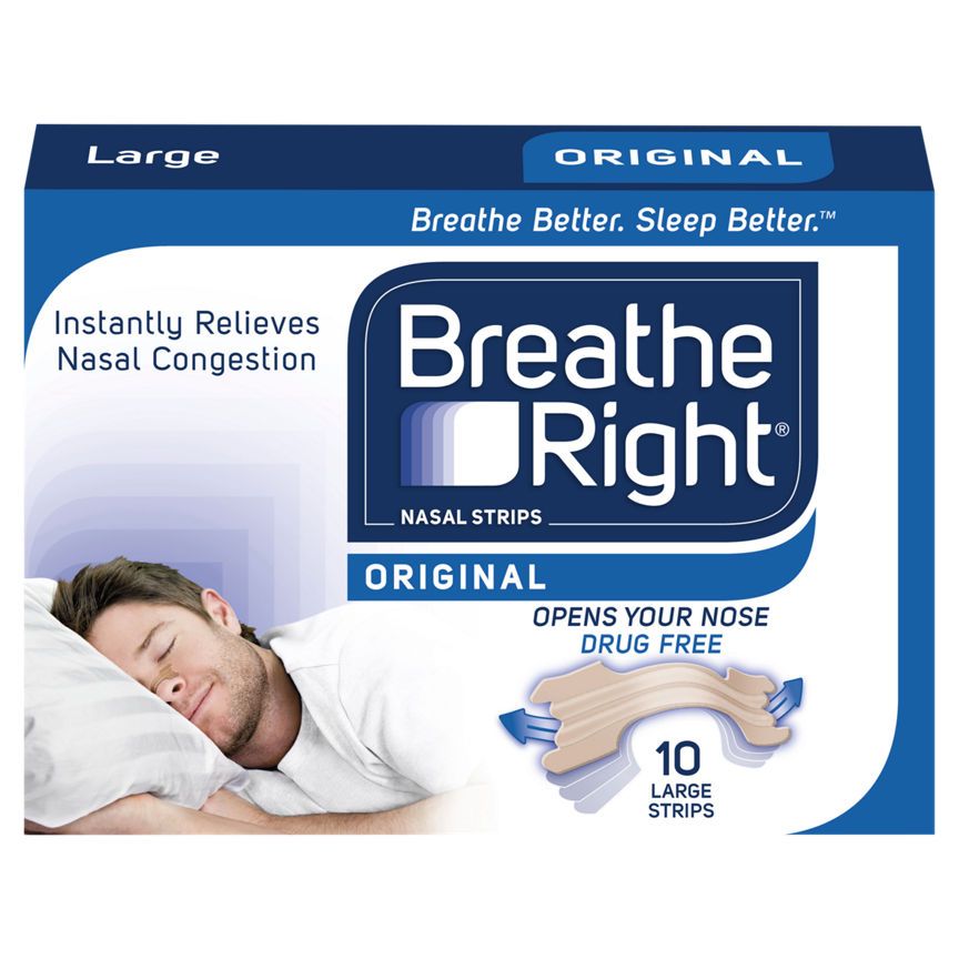 Breathe Right Original Nasal Strips 10 Large Strips