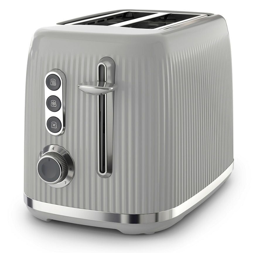 Breville Bold Ice Grey 2-Slice Toaster Grey & Silver Chrome VTR002