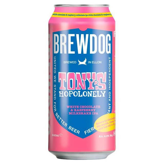 BrewDog Tony's Hopolonely White Chocolate & Raspberry Milkshake IPA 440ml