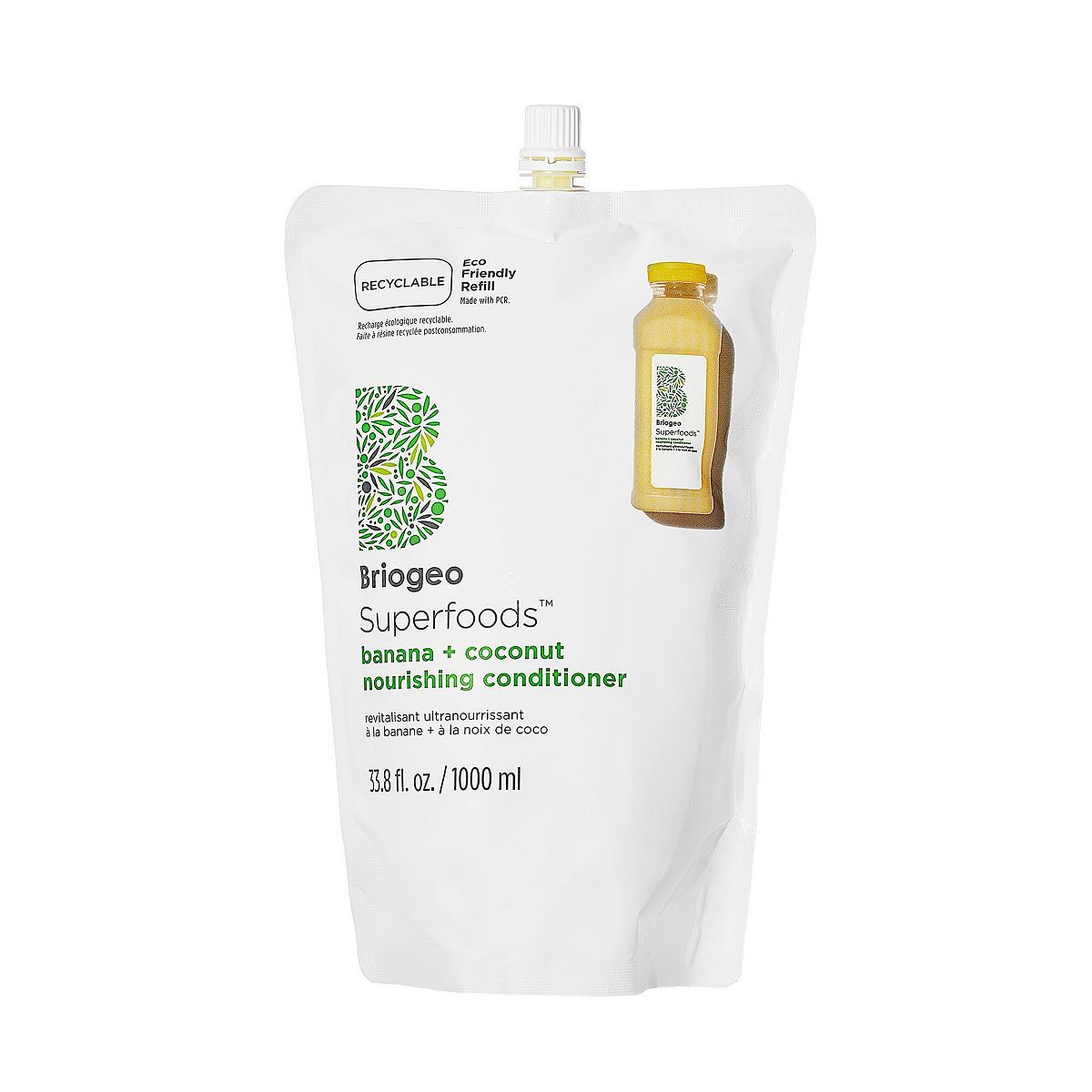 Briogeo Superfoods&amp;trade; Banana + Coconut Nourishing Conditioner Jumbo Pouch 1000ml