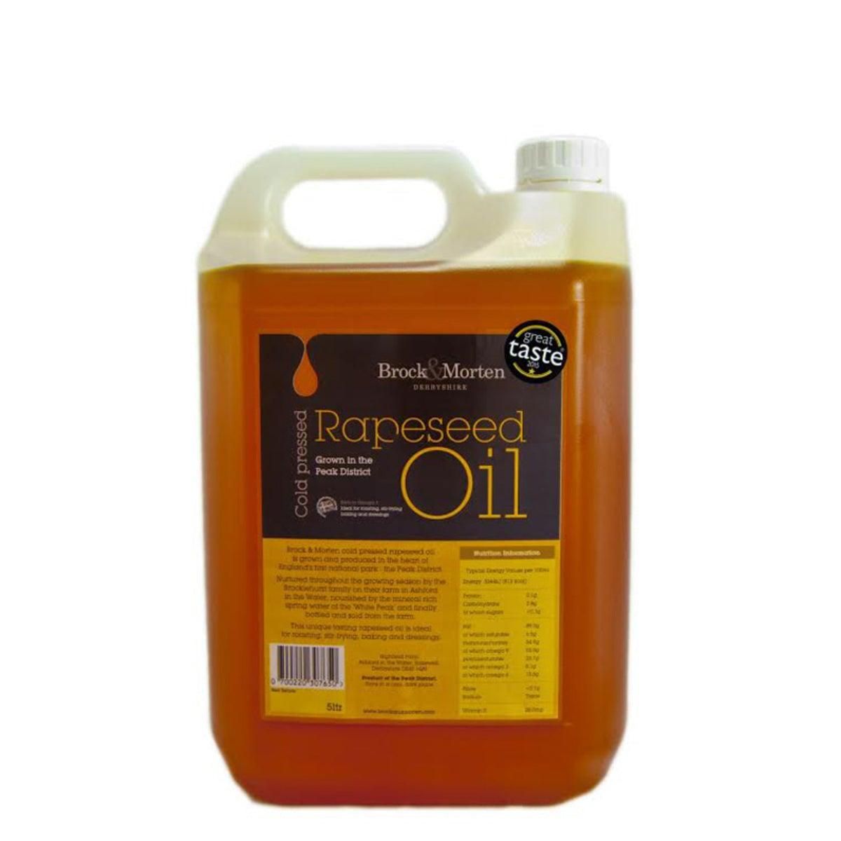 Brock &amp;amp; Morten Cold Pressed Rapeseed Oil, 5L