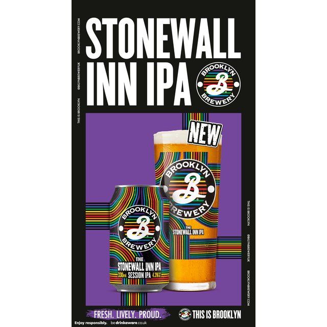 Brooklyn Brewery Stonewall Inn IPA Beer Can   4 x 330ml