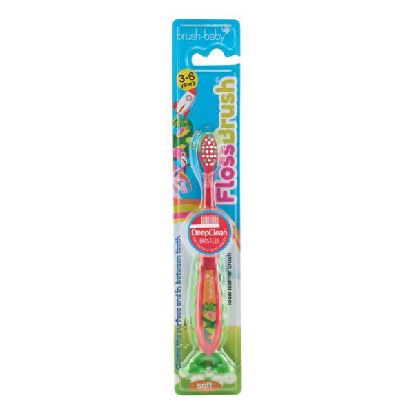 Brush Baby FlossBrush Bristles Toothbrush (3-6 Yrs) Rocket