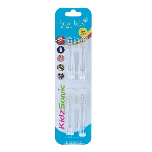 Brush-Baby KidzSonic Replacement Toothbrush Heads 3-6 Yrs   4 per pack