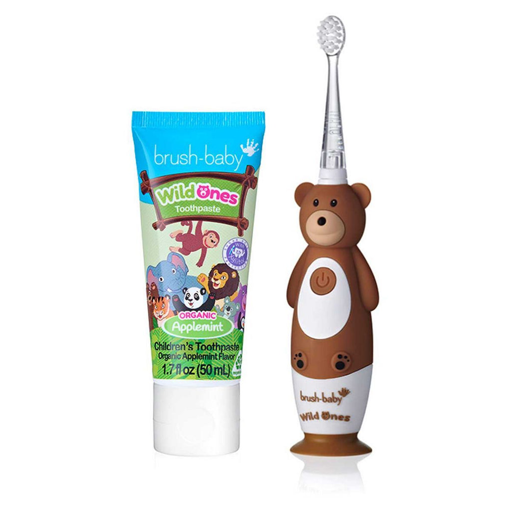 brush-baby WildOnes Bear Rechargeable Toothbrush & WildOnes Applemint Toothpaste