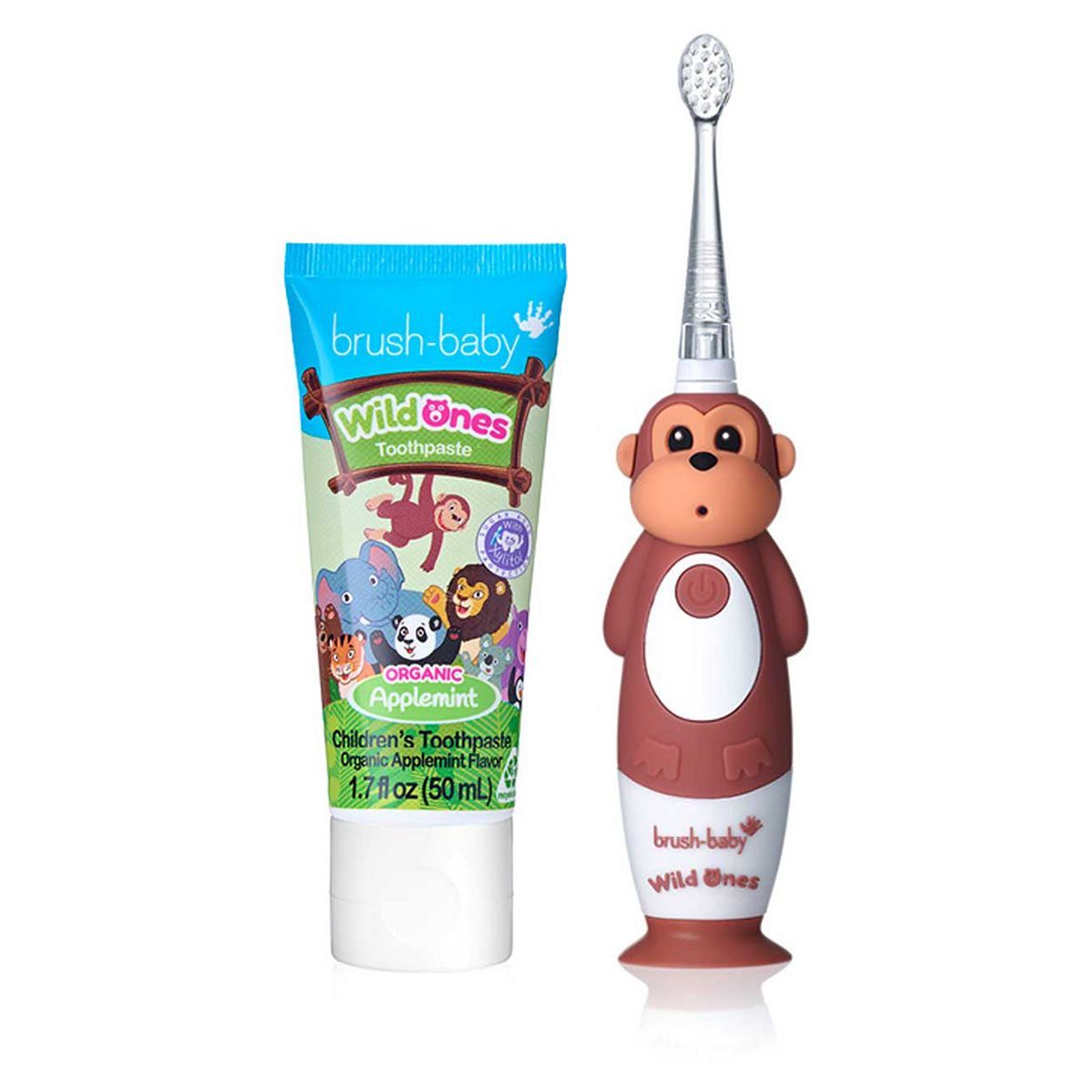 brush-baby WildOnes Monkey Rechargeable Toothbrush &amp;amp; WildOnes Applemint Toothpaste