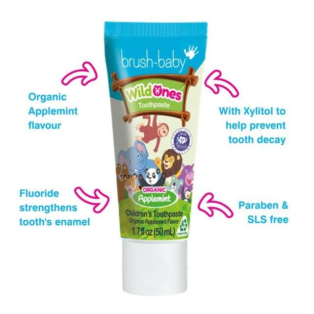 Brush-Baby WildOnes Organic Applemint Toothpaste   50ml