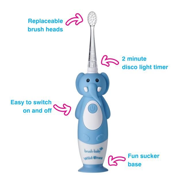 Brush-Baby WildOnes Rechargeable Toothbrush Evie Elephant