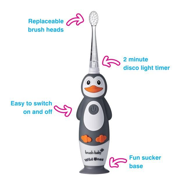 Brush-Baby WildOnes Rechargeable Toothbrush Percy Penguin