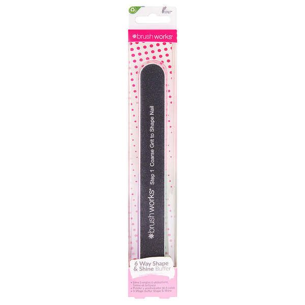 Brushworks 6 Sided Nail File - Shape & Shine