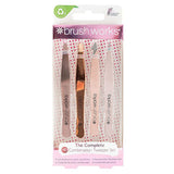 Brushworks HD 4 Piece Combination Tweezer Set - Gold