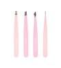 Brushworks HD 4 Piece Combination Tweezer Set - Pink