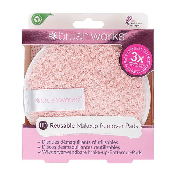 Brushworks HD Reusable Makeup Remover Pads (Pack of 3)