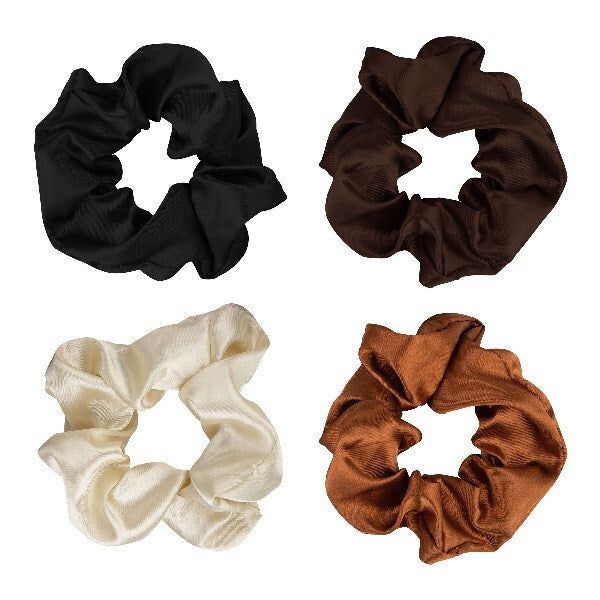 Brushworks Natural Satin Scrunchies