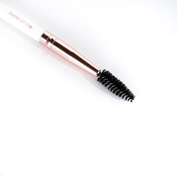 Brushworks White &amp;amp; Gold Brow Duo Brush