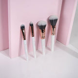 Brushworks White &amp;amp; Gold Travel Makeup Brush Set