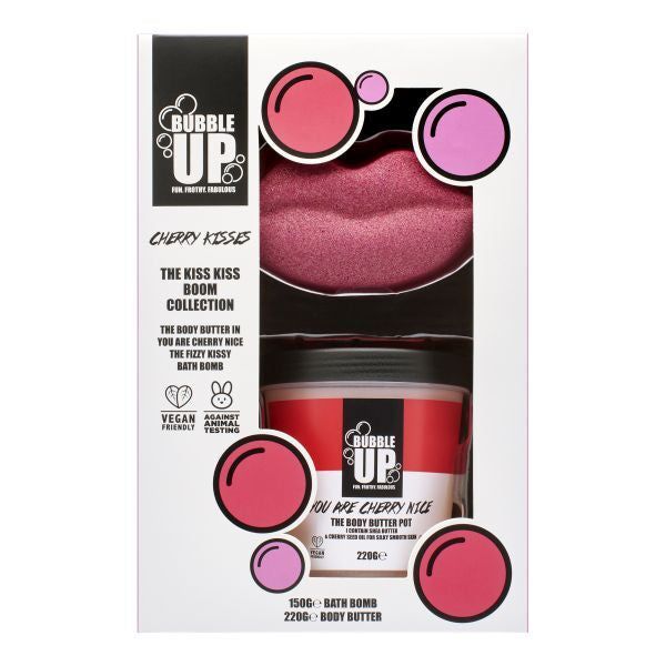 Bubble Up Kissy Bath Fizzer & Body Nutter Cherry Nice Set