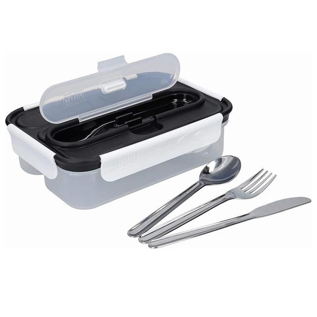 Built Professional Lunch Box With Stainless Steel Cutlery 1.05L