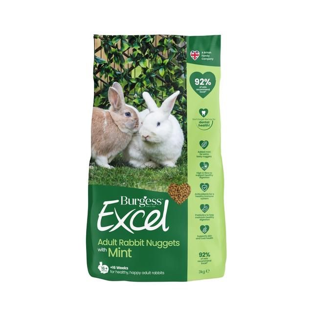 Burgess Excel Adult Rabbit Food with Mint   3kg