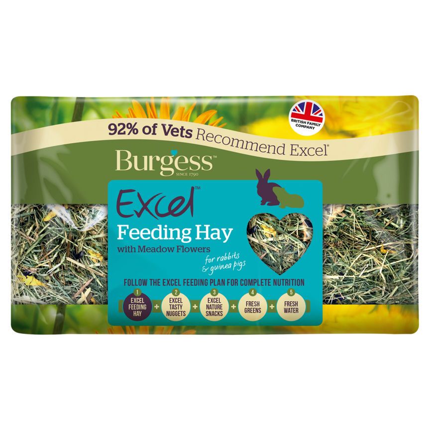 Burgess Excel Feeding Hay with Meadow Flowers for Rabbits &amp;amp; Guinea Pigs