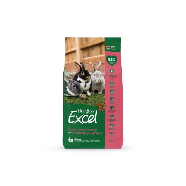 Burgess Excel Mature Rabbit Food with Cranberry &amp;amp; Thyme   1.5kg