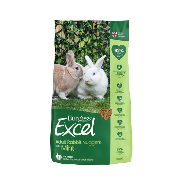 Burgess Excel Rabbit Adult Food with Mint   10kg