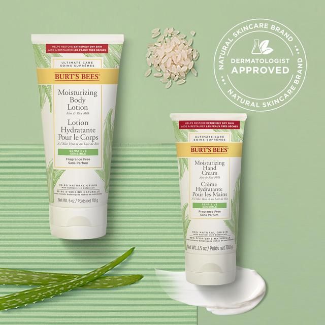 Burt's Bees Moisturising Body Lotion with Aloe and Rice Milk