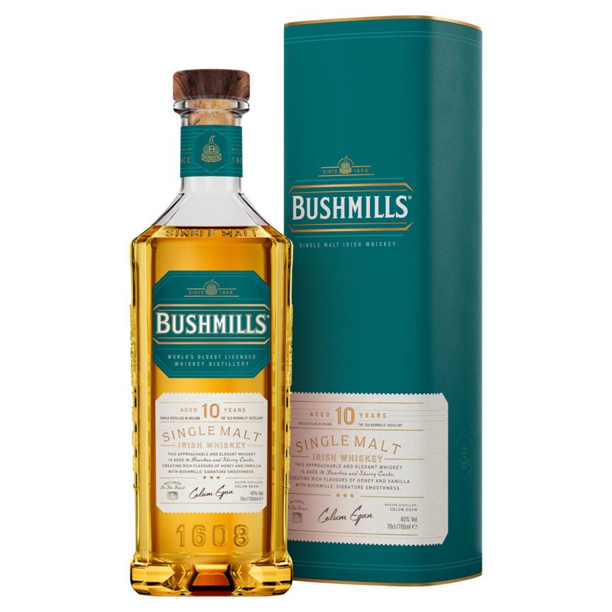 Bushmills Single Malt Irish Whiskey Aged 10 Years