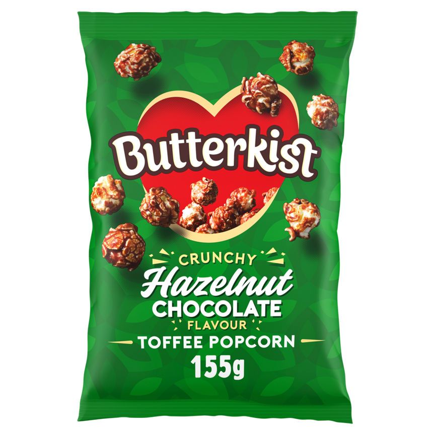 Butterkist Crunchy Hazelnut Chocolate Flavour Toffee Popcorn 155g