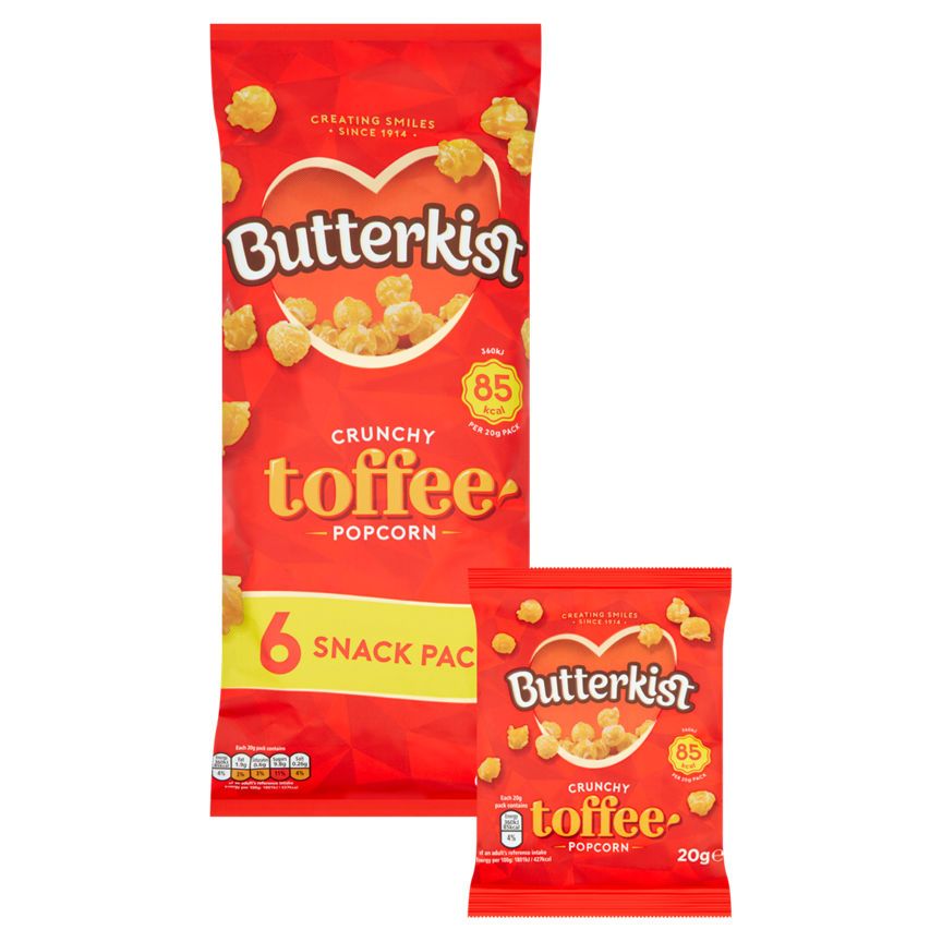 Butterkist Crunchy Toffee Popcorn 6 Pack