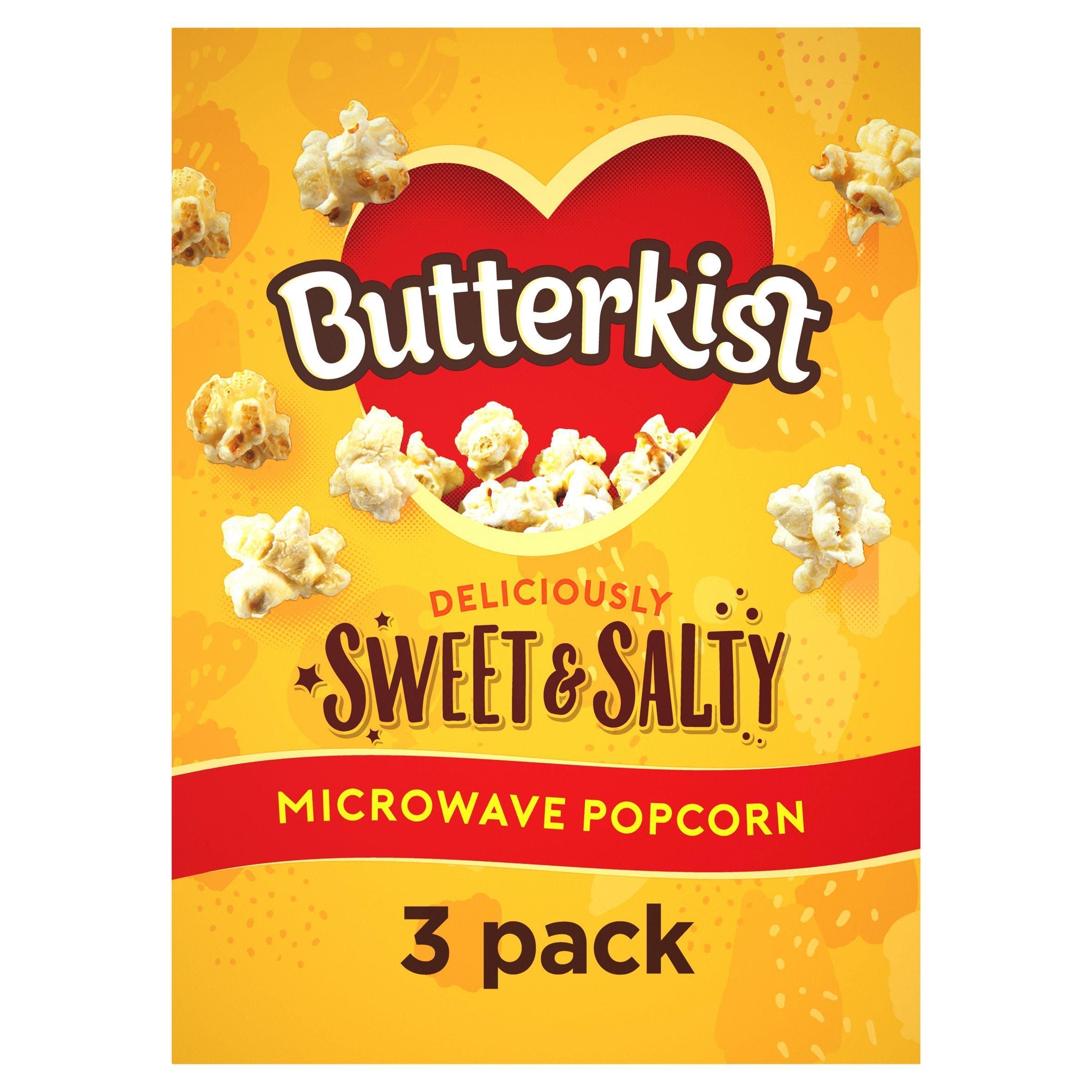 Butterkist Microwave Popcorn Sweet &amp;amp; Salted 3x60g