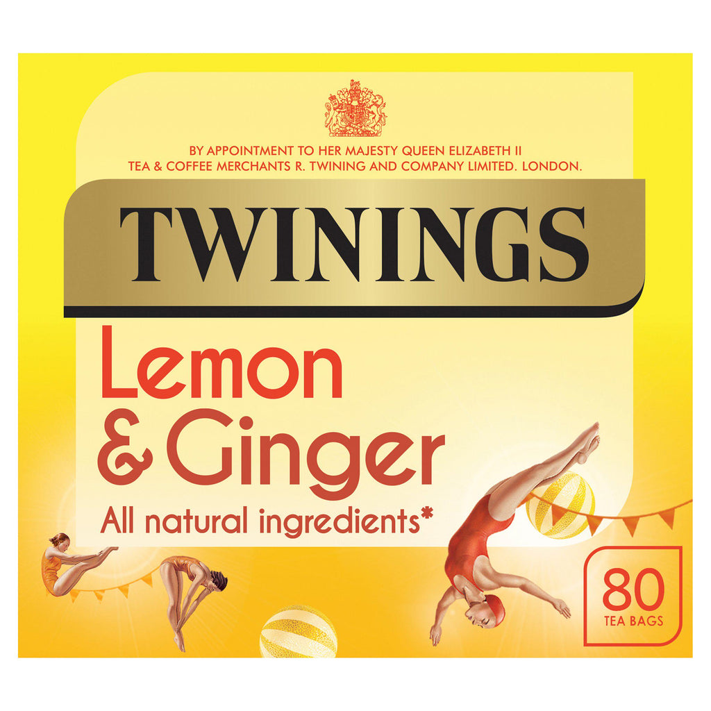 Twinings Lemon & Ginger Tea, 80 Tea Bags