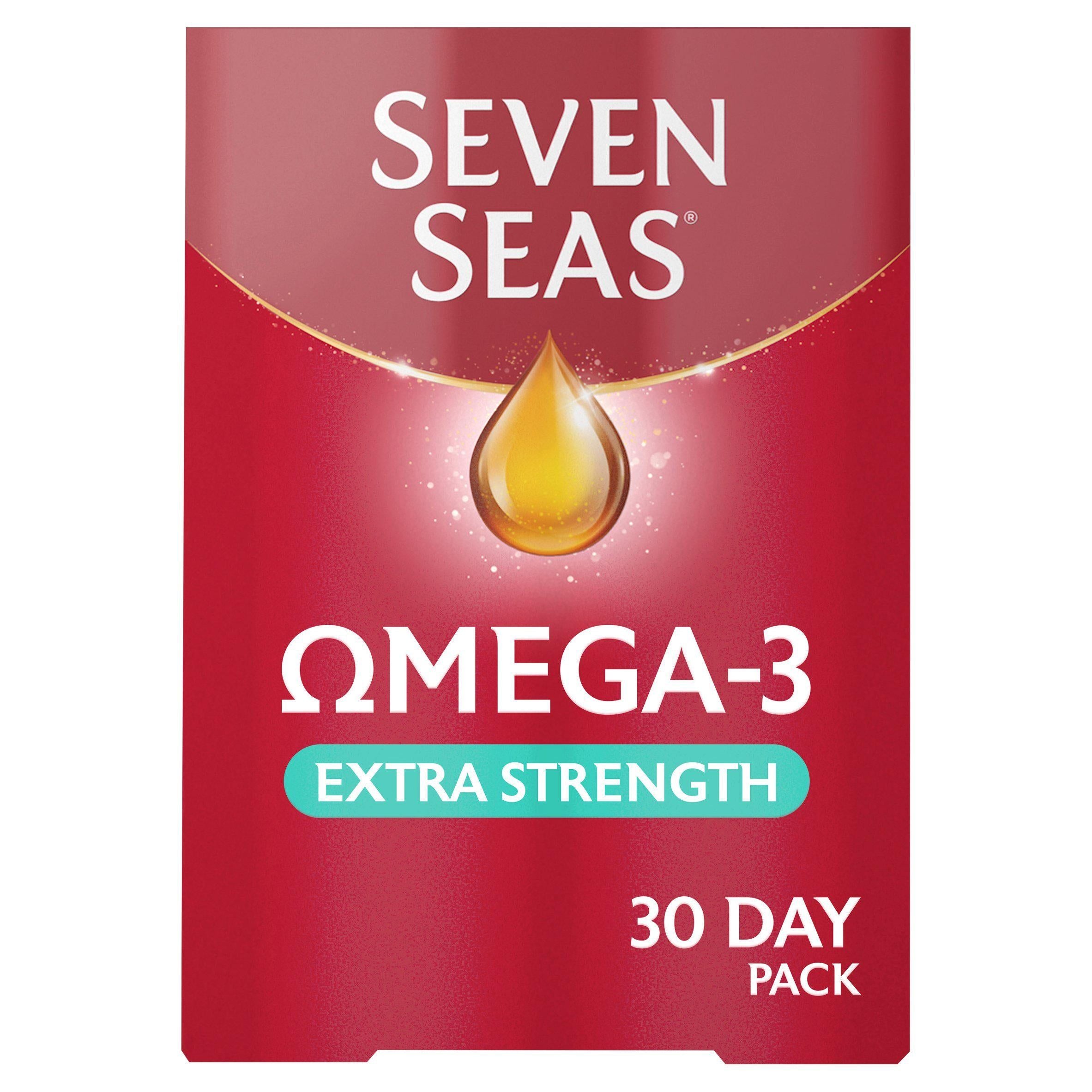 Seven Seas Omega-3 Fish Oil Extra Strength with Vitamin D Capsules x30 bone & joint care Sainsburys   