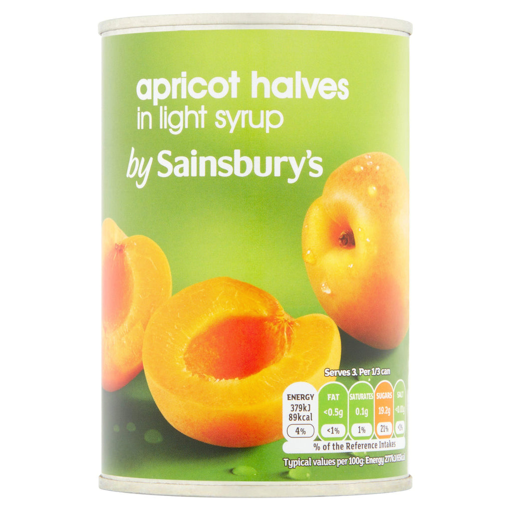 Sainsbury's Apricot Halves In Light Syrup 411g