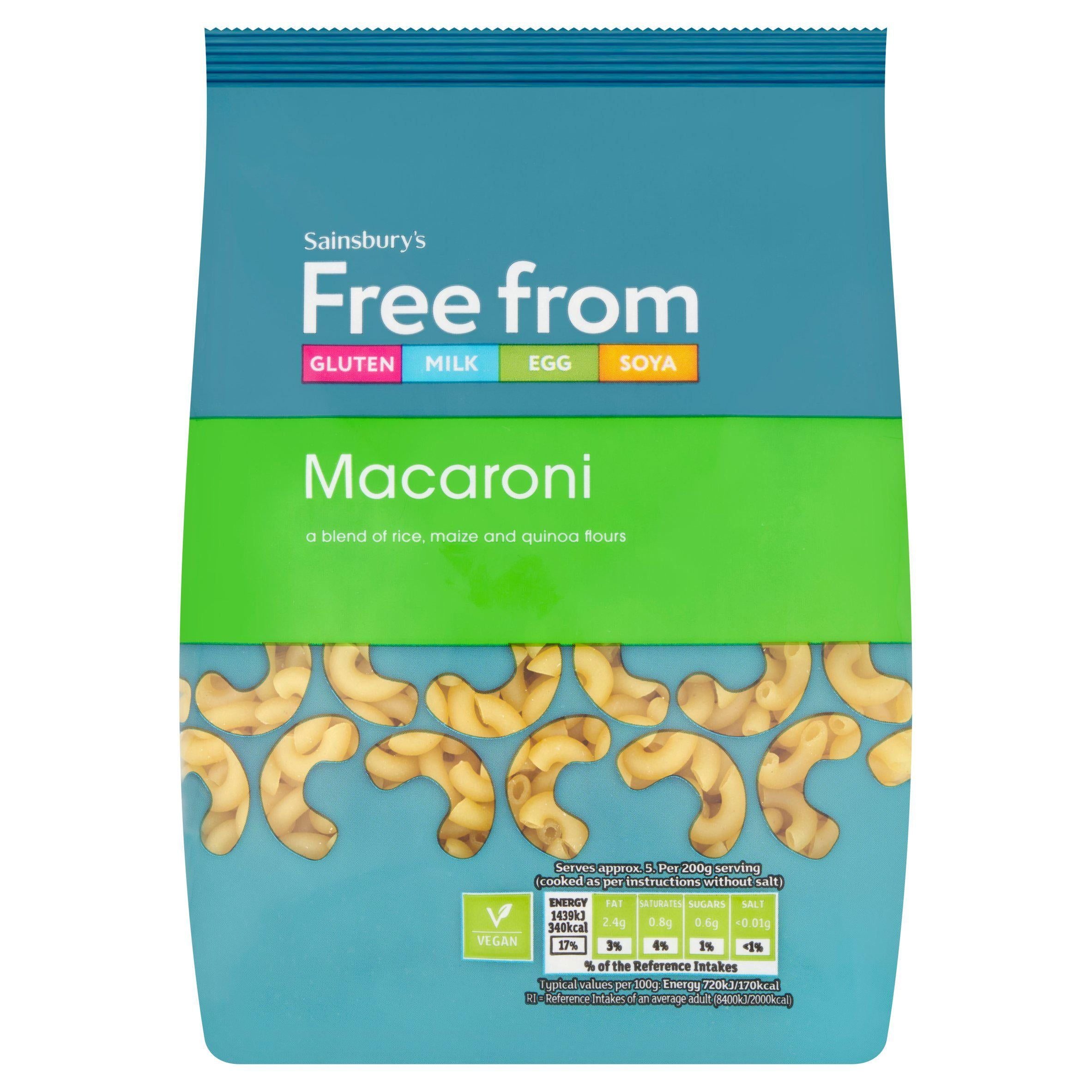 Sainsbury's Free from Macaroni Pasta 500g gluten free Sainsburys   