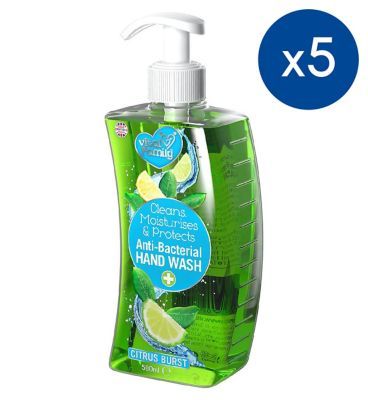 Pack of 5 Vital Family Citrus Burst Anti-bacterial Hand Wash 500ml