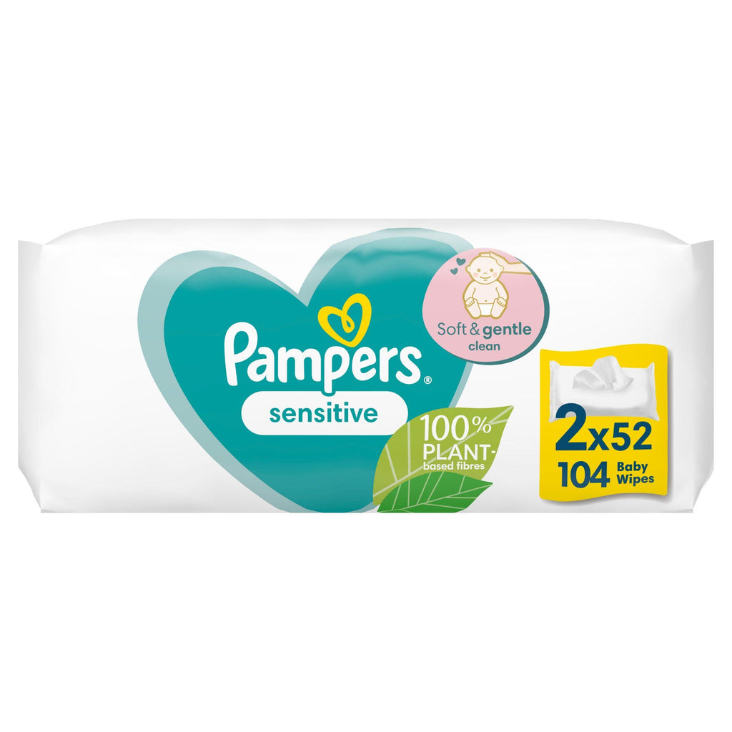 Pampers Sensitive Baby Wipes x104 2 Packs