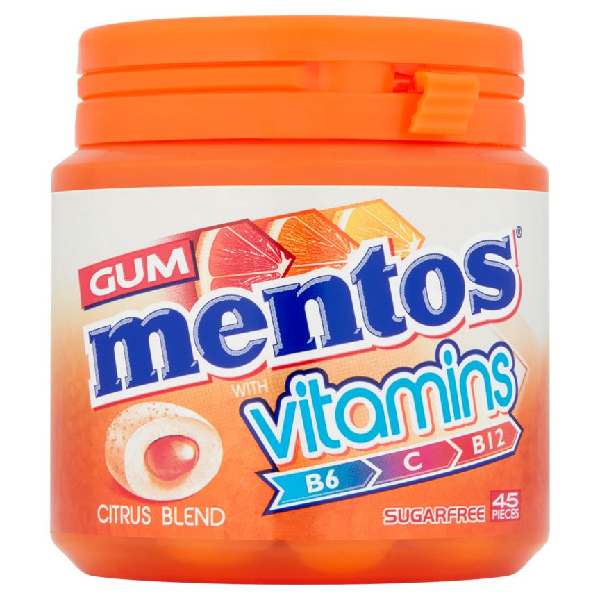 Mentos Gum with Vitamins Citrus Blend 45 Pieces