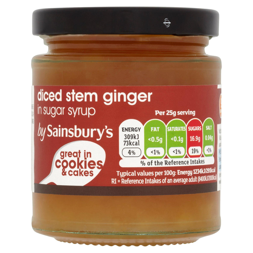 Sainsbury's Diced Stem Ginger In Sugar Syrup 225g