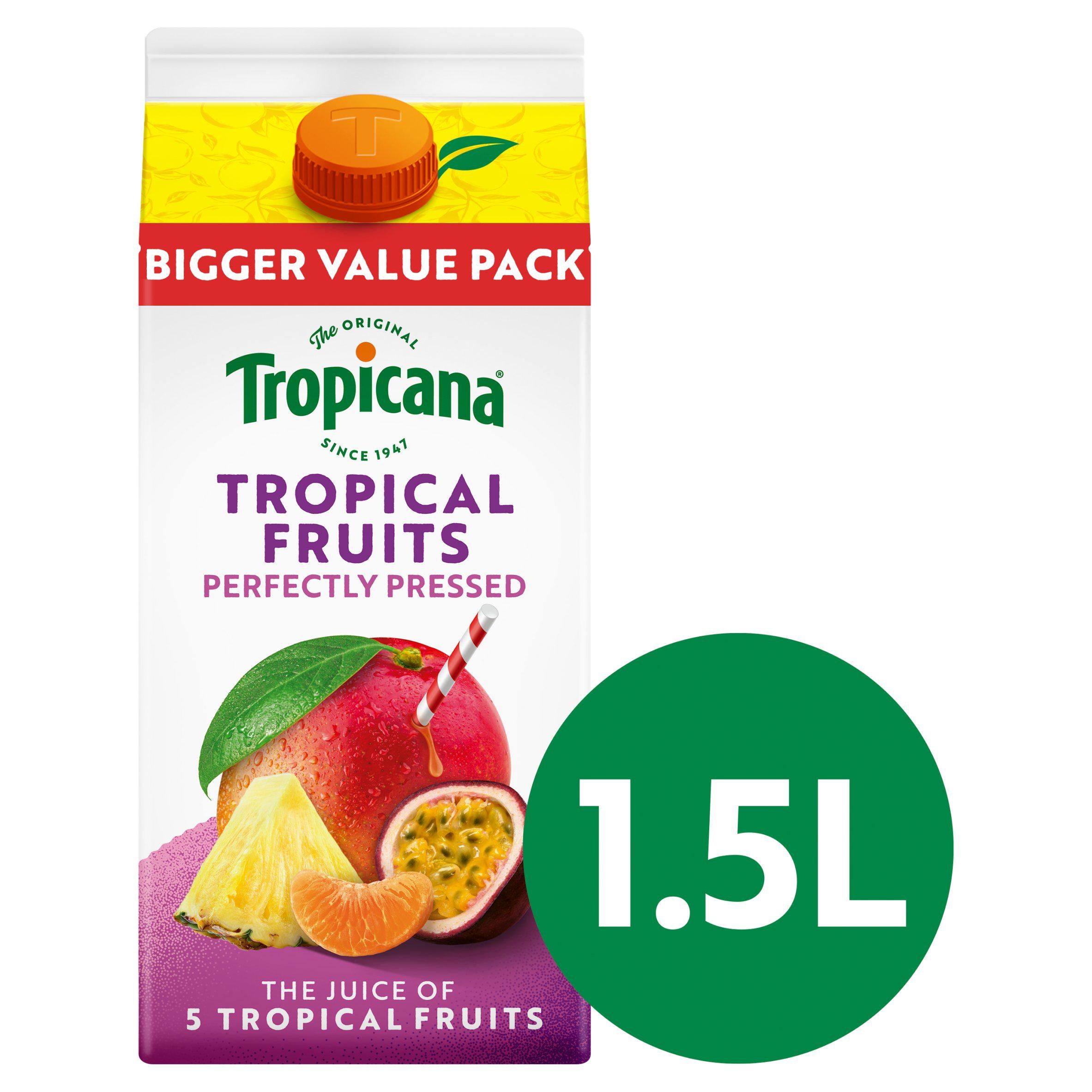 Tropicana Pure Tropical Fruit Juice 1.5L All chilled juice Sainsburys   