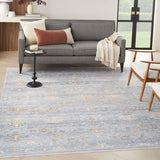 Elegant Heirloom Blue & Ivory Patterned Rug in 2 Sizes - McGrocer