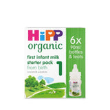 HiPP Organic 1 First Infant Baby Milk Formula Starter Pack From Birth   6 x 90ml