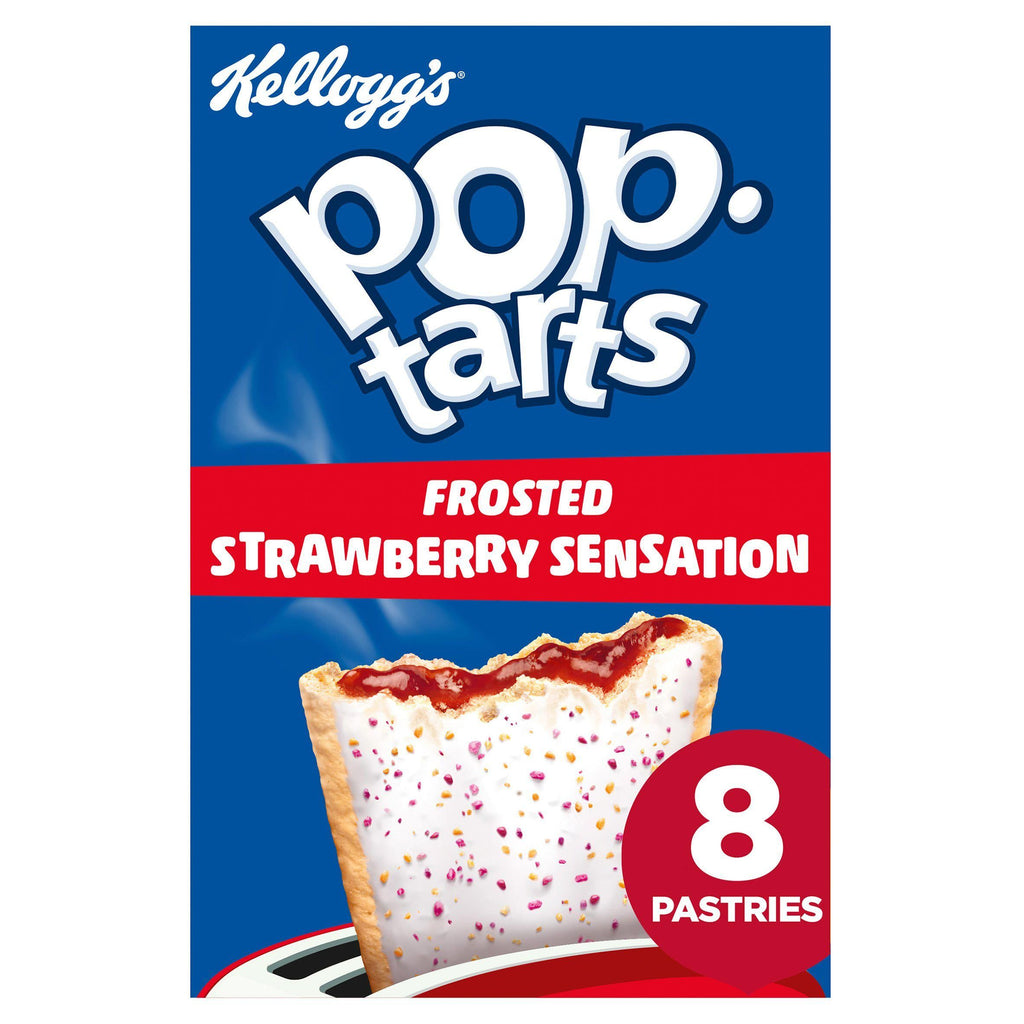 Kellogg's Pop Tarts Strawberry Sensation Breakfast Pastry Snack 8x48g